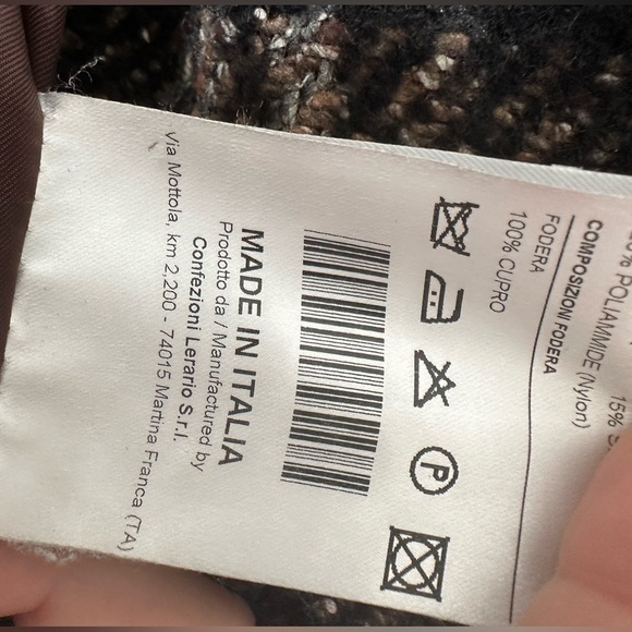 Authentic black and brown Tagliatore oversized coat. - Picture 8 of 9